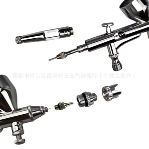 Airbrush Gravity Feed 0.3mm 0.5mm Dual Action Adjustable Speed Artwork <b>Paint</b> Touch Up Tool <b>Set</b> With Hose And Accessories - Product Image 3