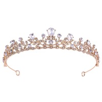 Accessoire de Cheveux : Couronne en Alliage sertie de Diamants, Coiffe Nuptiale de Mariage, Couronne de Princesse