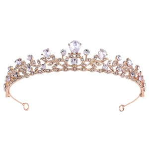 Accessoire de Cheveux : Couronne en Alliage sertie de Diamants, Coiffe Nuptiale de Mariage, Couronne de Princesse - Product Image 5
