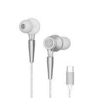 HiFi Stereo Metal Semi-In-Ear Type-C Auriculares con cable Micrófono Decodificación digital a prueba de agua para juegos
