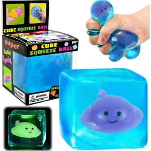 Jouets anti-stress en forme de cube, en TPR, unisexes, qui brillent dans le noir, jouets sensoriels pour adultes, soulagement de l'anxiété - Product Image 4