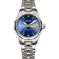 Guanqin GJ16065-Y Modische Casual Damen Automatik-Mechanische Silberne Edelstahl Business-Armbanduhr Damenuhren für Frauen