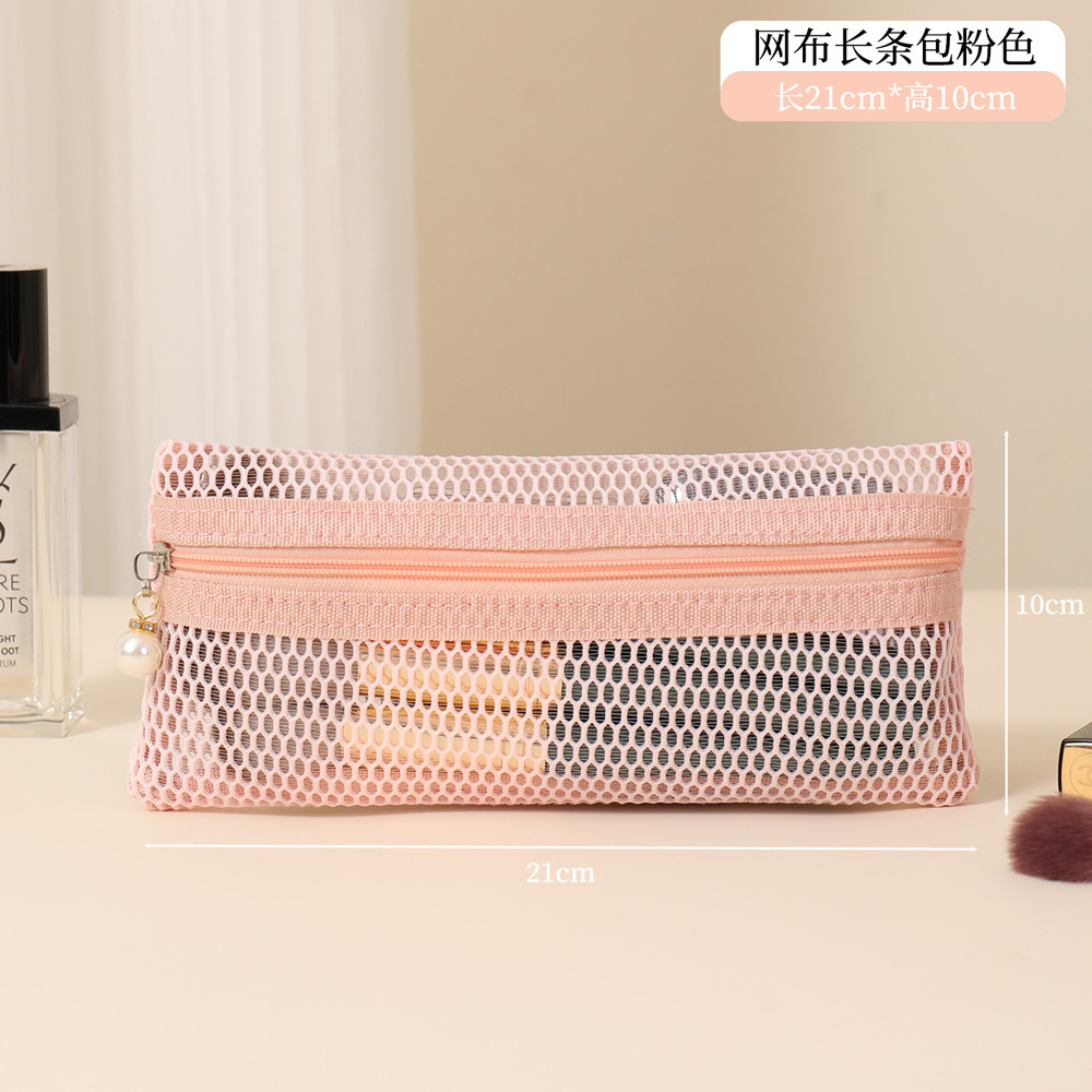 Pink long strip of silk netting