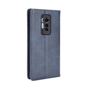 Pour <span class=keywords><strong>Tecno</strong></span> <span class=keywords><strong>Phantom</strong></span> <span class=keywords><strong>X</strong></span> boucle magnétique motif rétro étui en cuir à rabat horizontal avec support et fente pour carte et portefeuille - Product Image 3