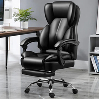 Chaise de bureau de luxe en cuir inclinable ergonomique avec repose-pieds Cadeira Presidente Chaise De Bureau Ergonomique