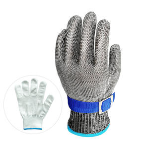 Gants en fil d'acier résistants aux coupures, niveau 5, résistants aux perforations, pour la fabrication mécanique, doublure en acier inoxydable non revêtue - Product Image 5