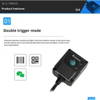 Effon Auto Focus Passport 1D 2D QR Lecteur de codes à barres CMOS PDF417 USB Scanner de codes à barres Kiosque Com Ticket en stock