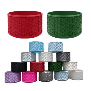 NOUVEAU Botte tissée 3D texturée pour gobelet, manchons de fond en silicone pour bouteilles en verre Bompers - Product Image 1