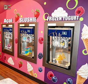Machine à glace molle sans nettoyage, 7 jours, avec équipement de pasteurisation automatique, fonction de décongélation rapide, 3 saveurs - Product Image 2