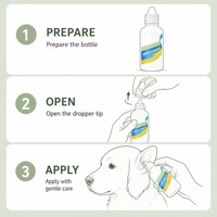 Nettoyant pour oreilles MORETIPS pour chiens et chats, 120 ml, solution nettoyante pour oreilles d'animaux, douce, sans alcool, élimine le cérumen, les odeurs et les démangeaisons