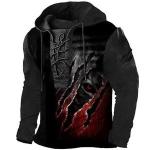 BOTTCOOLA allacciatura Design <span class=keywords><strong>Street</strong></span> Fashion Mix di elementi scuri stile per il tempo libero Casual Streetwear <span class=keywords><strong>felpa</strong></span> da uomo <span class=keywords><strong>felpa</strong></span> con cappuccio - Product Image 5