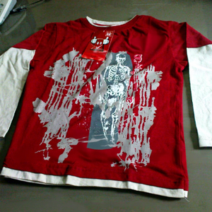 Camisetas de Manga Larga de Algodón Estampadas para Niñas, Color Rojo - Product Image 1