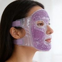 Masque facial en gel chaud et froid flexible en PVC HANERSHI 31x21cm pour la récupération des œdèmes postopératoires, le soulagement de la douleur et le soulagement du stress