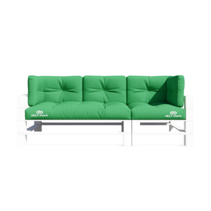 Ensemble de 3 coussins d'extérieur en polyester vert, résistants aux UV, rectangulaires, pour patio et jardin, amovibles, lavables, toutes saisons - Product Image 1