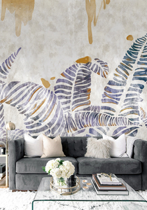Papier peint mural 3D personnalisé, paysage <span class=keywords><strong>tropical</strong></span>, feuilles de plantes peintes à la main, fleurs, <span class=keywords><strong>chambre</strong></span> à coucher, décoration de la maison, imperméable - Product Image 4