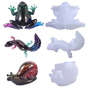 DM528 3D Katak Paskah Kadal Siput Bentuk Cetakan Silikon Epoksi Resin Hewan Ornamen Cetakan Casting - Product Image 6