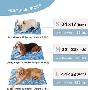 ZYZPET <span class=keywords><strong>Dog</strong></span> <span class=keywords><strong>Cooling</strong></span> Mat Water Pet <span class=keywords><strong>Cooling</strong></span> Pad, Durable <span class=keywords><strong>Cooling</strong></span> <span class=keywords><strong>Dog</strong></span> Bed Mats para Blue Ocean Design 44X32 Inch Animal Everyday - Product Image 5