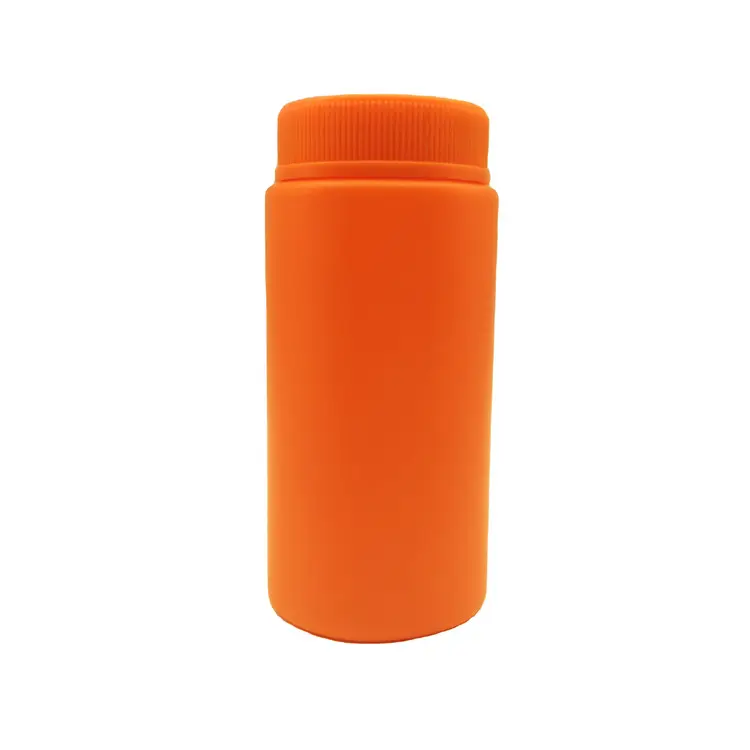 Hochwertige leere 175cc 200cc Spezial für Medizin flasche Kunststoff PE Orange Gewöhnliche Verschluss kapsel flasche Pillen flasche