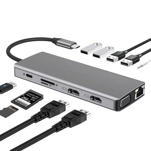 Hub USB Type C 12 en 1 compatible avec VGA 4K, station d'accueil USB C, adaptateur Type C 12 en 1 pour ordinateur portable - Product Image 1