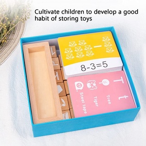 Bloques de construcción de cubo de madera para niños, juguete educativo Montessori con números, para sumar y restar - Product Image 6