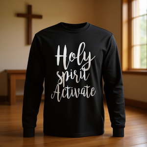 Camiseta de manga larga cristiana religiosa con estampado del Espíritu Santo - Product Image 1