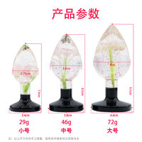 Plug anal en résine transparente avec fleurs séchées pour hommes et femmes, pour dilatation anale, flirt, masturbation, stimulation, jouets sexuels
