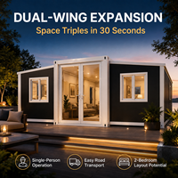 Rumah Kontainer Modular yang Dapat Diperluas, Rumah Prefabrikasi Lipat untuk Hunian dan Penggunaan Hospitality