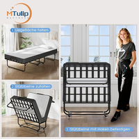 Chaise longue de pêche d'extérieur à structure stable en forme de X, cadre de lit pliant en métal, matelas en mousse à mémoire de forme, lit pliant moderne