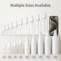 Envases Cosméticos de PET Transparente Blanco de 10ml-500ml con Bomba Pulverizadora para Loción y Champú, Forma Ámbar, Alta Calidad