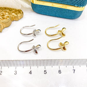 Base Vacía de Plata S925 para Accesorios de Perlas DIY, para Joyería de Plata de Moda, Pendientes Redondos de 8-10 mm, Accesorio 20992 - Product Image 4