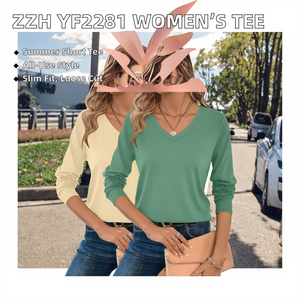 ZZH YF2281 Nouveauté Hiver 2026 T-shirt Femme Manches Courtes Coupe Ample & Ajustée Soie/Coton Respirant Style Polyvalent - Product Image 2