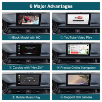 Boîtier décodeur multimédia Road Top MMI System Carplay, interface sans fil Carplay Android Auto pour Audi Q7 (2010 - 2015)