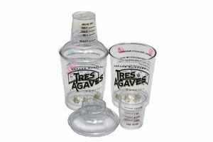 Juego de Vasos Mezclador de Cócteles de Plástico PS de 3 Piezas, 12 oz, con Escala Graduada Láser, Tapa, Colador, para Té de Burbujas, Hecho en Vietnam - Product Image 3