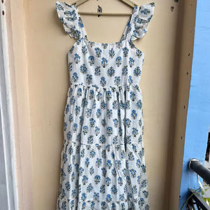 Vestido de relleno vestido de verano de algodón estampado floral indio ropa de verano para mujer Maxi vestido de gasa de algodón - Product Image 1