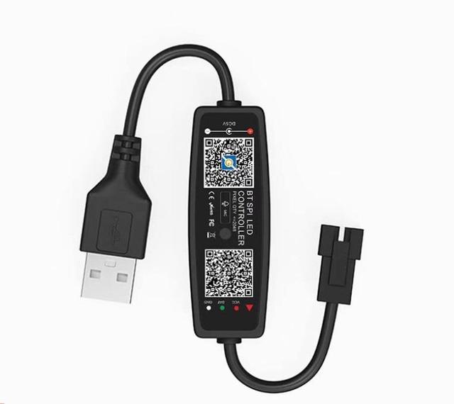 APP Control SK6812 WS2811 WS2812 RGBIC DC5V USB LED Strip Light Controller Addressable Digital Pixel Music LED Controller