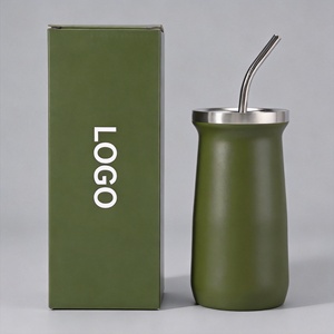 <span class=keywords><strong>Gourde</strong></span> à Yerba Maté Ergonomique Moderne avec Finition Élégante en Grain de Bois, Tasse à Thé en Acier Inoxydable pour les Modes de Vie Contemporains - Product Image 1
