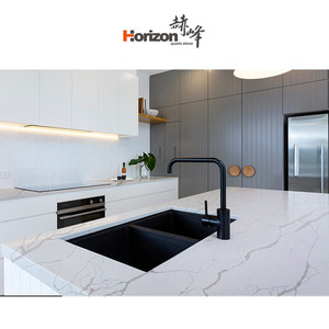 Horizon olmayan gözenekli yapay yapay saydam calacatta taş calacatta beyaz kuvars taş yapay taş döşeme - Product Image 4