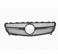 Grilles avant en diamant noir brillant à ajustement direct pour Mercedes Benz Classe A W176 Lci 2016-2018