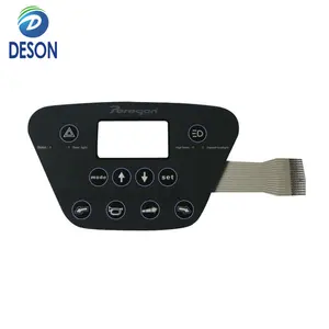 Deson custom flexible silk screen printing PET PC membrane keypad adhesive switch panel sticker keyboard label