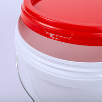 Vente en gros 5 gallons 10 18 20l seau en plastique PP pour lavage de peinture à l'huile blanche robuste avec poignée de couvercle seau en plastique