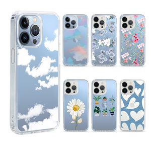 <span class=keywords><strong>Cover</strong></span> per Smartphone con Fiori Eleganti in TPU PC Rigido per iPhone 13 Pro Max 12 11, Custodia Personalizzata in Acrilico con Stampa UV - Product Image 4