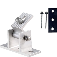 Système de montage solaire de haute qualité, inclinaison réglable, pieds avant et arrière, résistance au vent 60 m/s, résistance à la neige 3 KN/m, taille personnalisée pour panneaux solaires