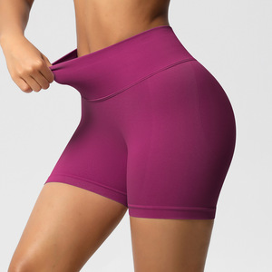 Shorts Deportivos de Alta Compresión sin Costuras para Mujer, Cintura Acanalada, Control de Abdomen, Levanta Glúteos, Tejido de Punto, Secado Rápido, para Fitness, Gimnasio, Yoga - Product Image 4
