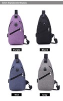 Sac de poitrine pour homme le plus vendu, sac de poitrine léger en polyester à bandoulière pour les week-ends en plein air