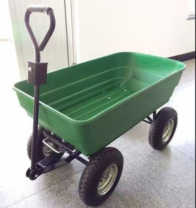 Structure personnalisable OEM Chariot à benne basculante en plastique Conteneur à rouleaux Capacité de charge de 100kg Plateau en <span class=keywords><strong>poly</strong></span> à quatre roues <span class=keywords><strong>Cart</strong></span>-TC4253 de remorque - Product Image 4