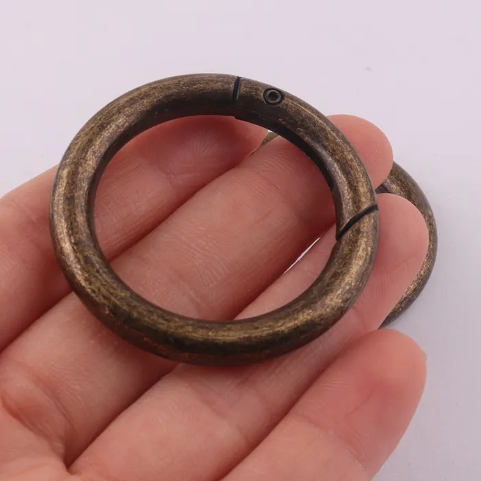 43Mm Antieke Messing Legering Metalen Tas Rond Veerpoort O Ring Karabijnhaak