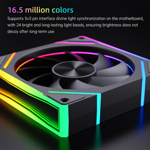 Snowman argb LED quạt làm mát Lưu lượng không khí cao PC Cpu Cooler thiết kế mới tản nhiệt tản nhiệt 12V Air Water Cooler Fan - Product Image 4