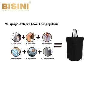 Nouvelle serviette de plage 2-en-1 pour enfants, séchage rapide, absorbante, imprimé porcelaine bleu et blanc, <span class=keywords><strong>poncho</strong></span> de change pour voyage, été 2026 - Product Image 6