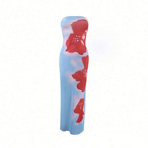 Robe de bal asymétrique pour femme I-0613, coupe ajustée, taille naturelle, longueur ras du sol, respirante, épaules dénudées, idéale pour l'été - Product Image 3