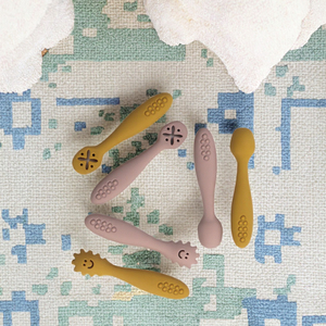 Eco-Friendly Soft-Tip Silicone Spoon <b>Set</b>, Printed Feeding Utensils for Baby-Led <b>Weaning</b> and First-Stage Training - Product Image 2